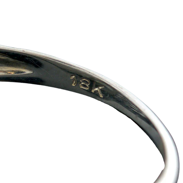 Art Deco 18kt Diamond Engagement Ring 0.54ct - Image 5