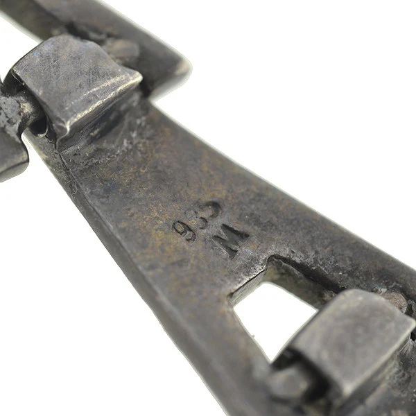 Art Deco Sterling Guilloche Enamel & Marcasite Watch Pin - Image 5