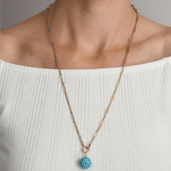 Edwardian 15kt & Platinum Ornate Watch Chain 24.5" - Image 7