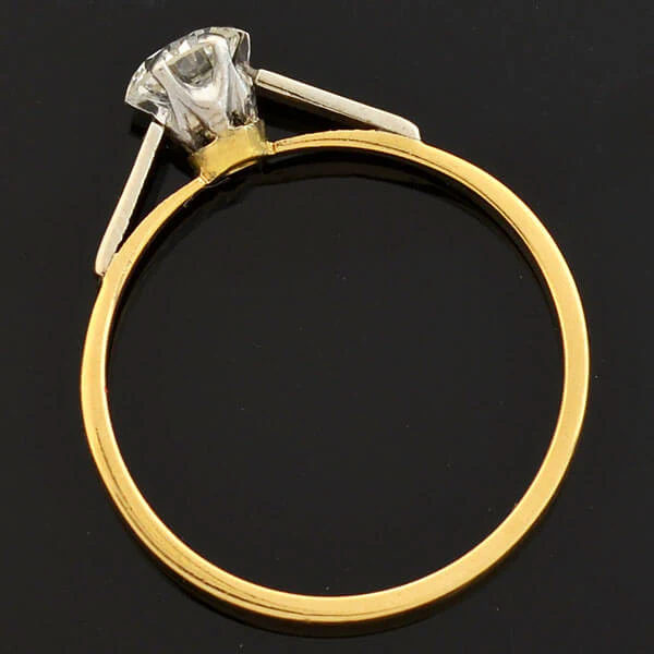 Edwardian 18kt/Platinum Diamond Engagement Ring 0.40ct - Image 3