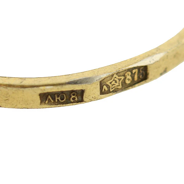 Art Deco Russian Silver & Enamel Dome Ring - Image 6