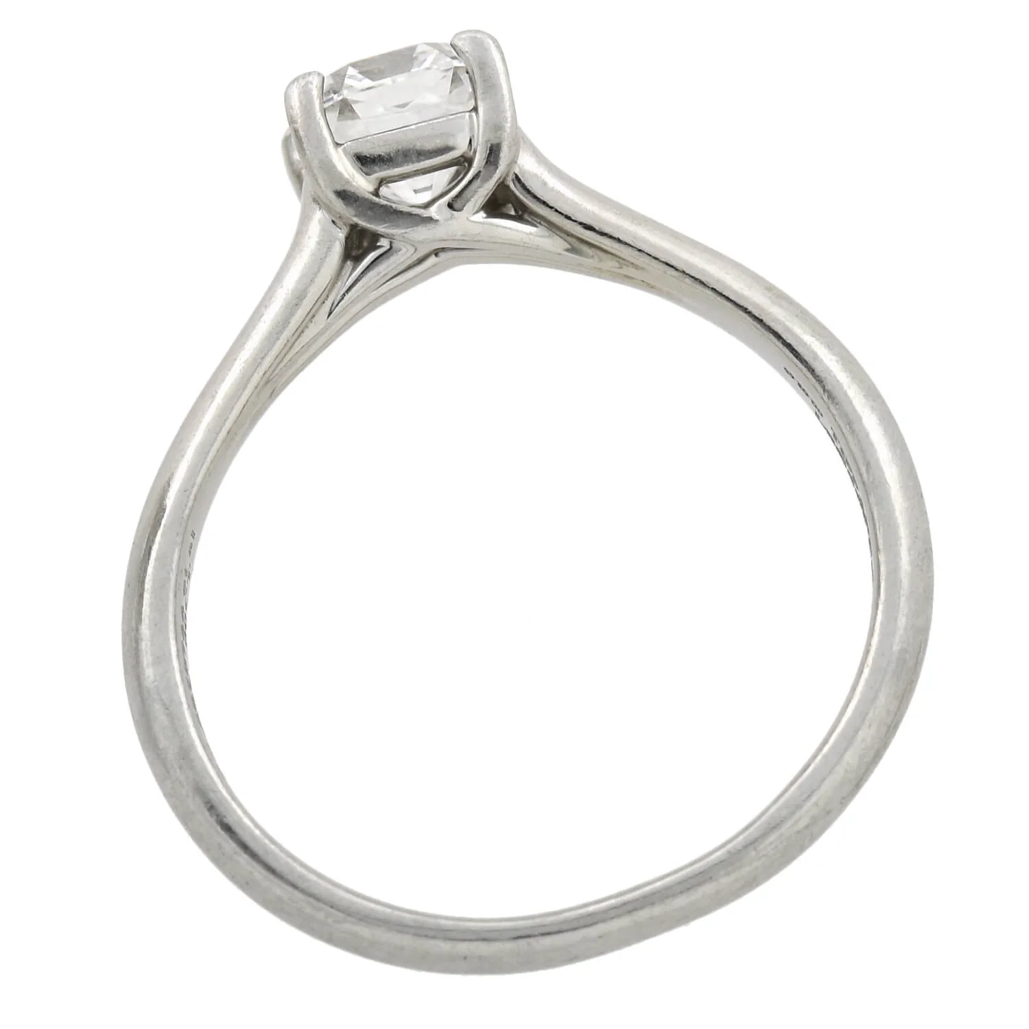 TIFFANY & CO. Estate Platinum GIA-Certified "Lucida®" Diamond Solitaire Ring 0.80ct - Image 3