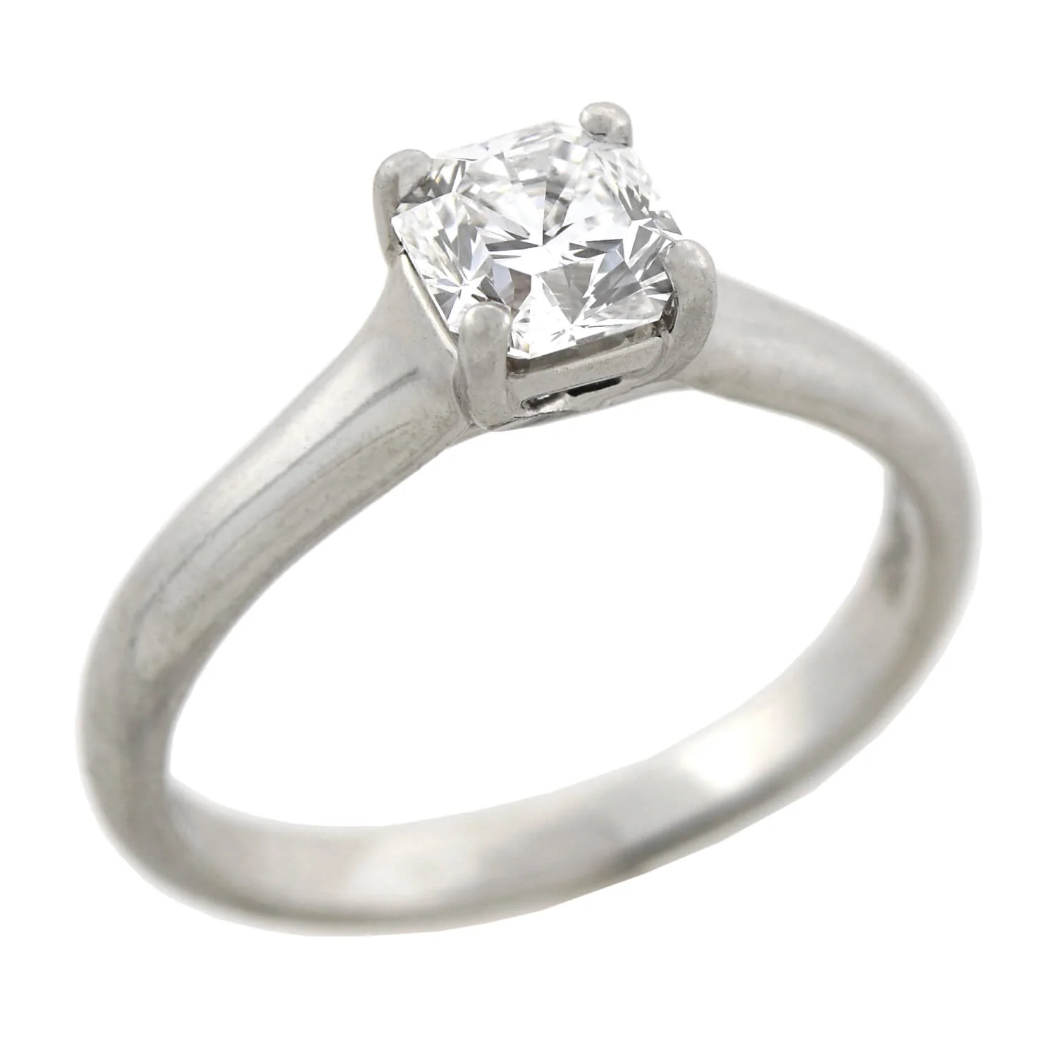 TIFFANY & CO. Estate Platinum GIA-Certified "Lucida®" Diamond Solitaire Ring 0.80ct - Image 4