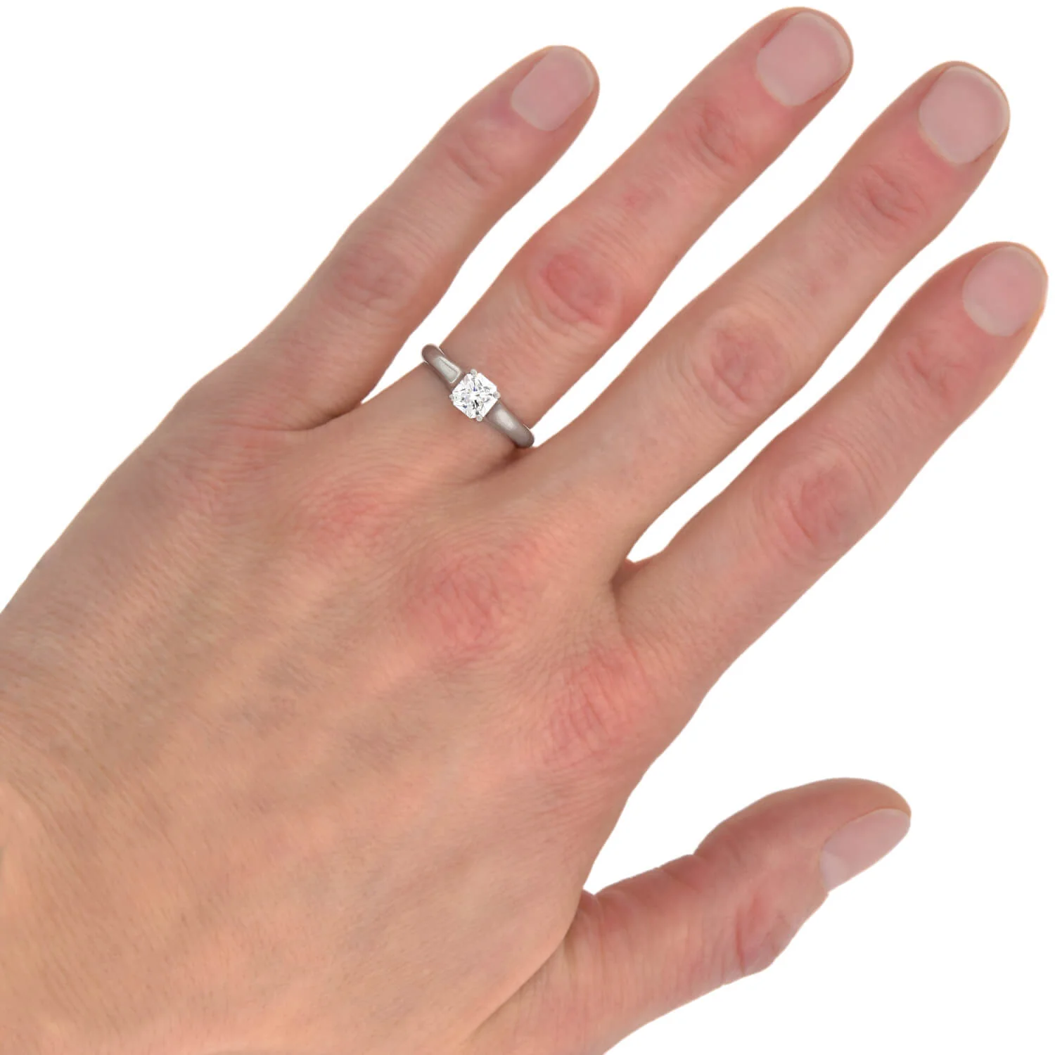 TIFFANY & CO. Estate Platinum GIA-Certified "Lucida®" Diamond Solitaire Ring 0.80ct - Image 6