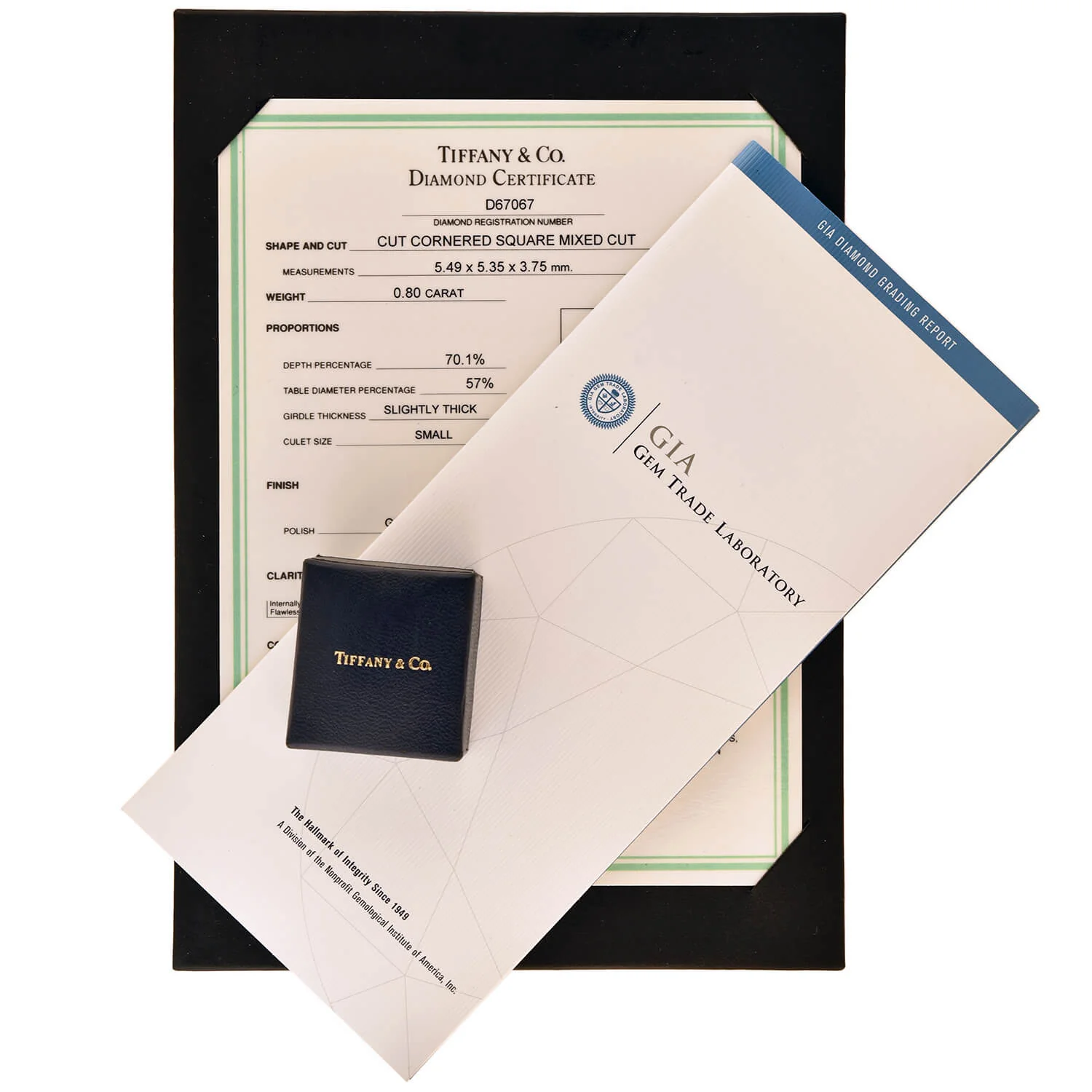 TIFFANY & CO. Estate Platinum GIA-Certified "Lucida®" Diamond Solitaire Ring 0.80ct - Image 8