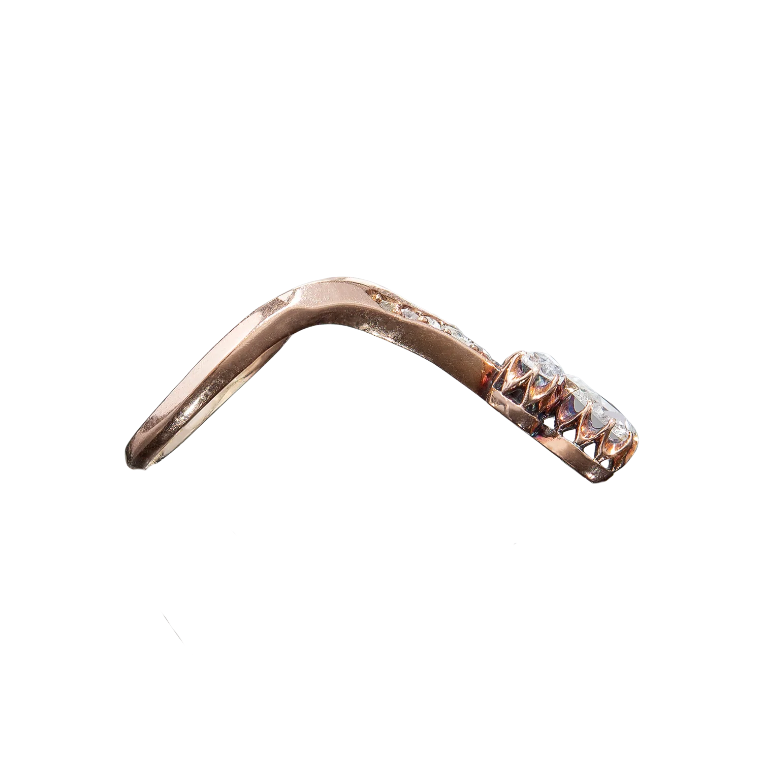 Victorian 14k Rose Cut Diamond Tiara Ring 0.60ct - Image 3