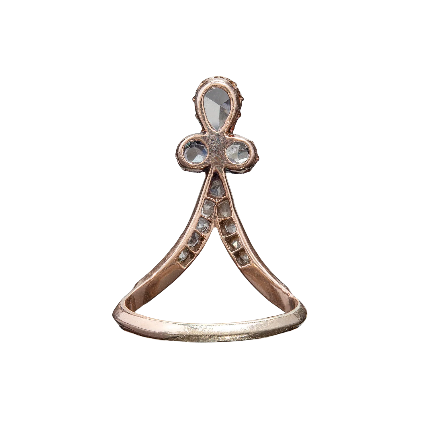 Victorian 14k Rose Cut Diamond Tiara Ring 0.60ct - Image 6