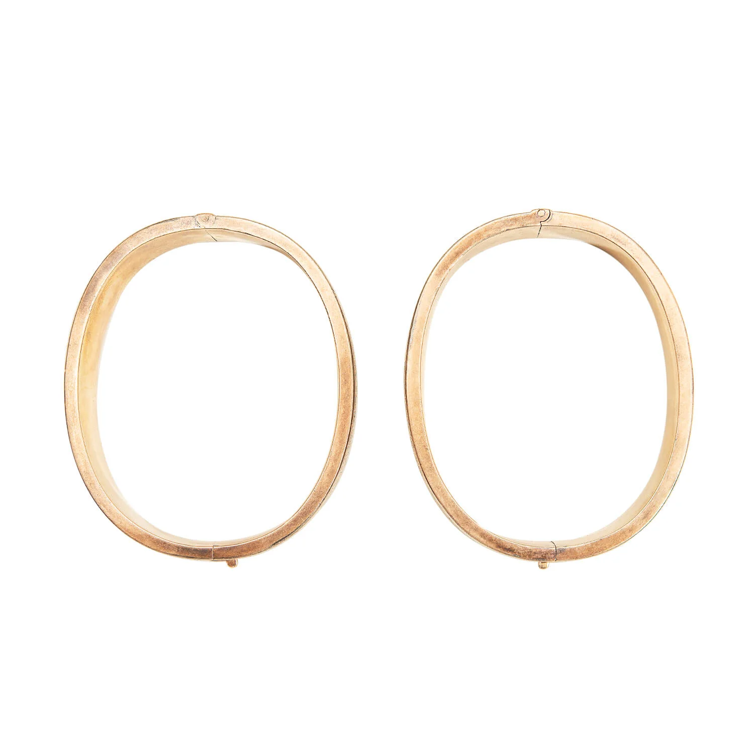 Victorian 14kt Gold Bangle Enamel Tracery "Wedding Bracelet" Set - Image 7