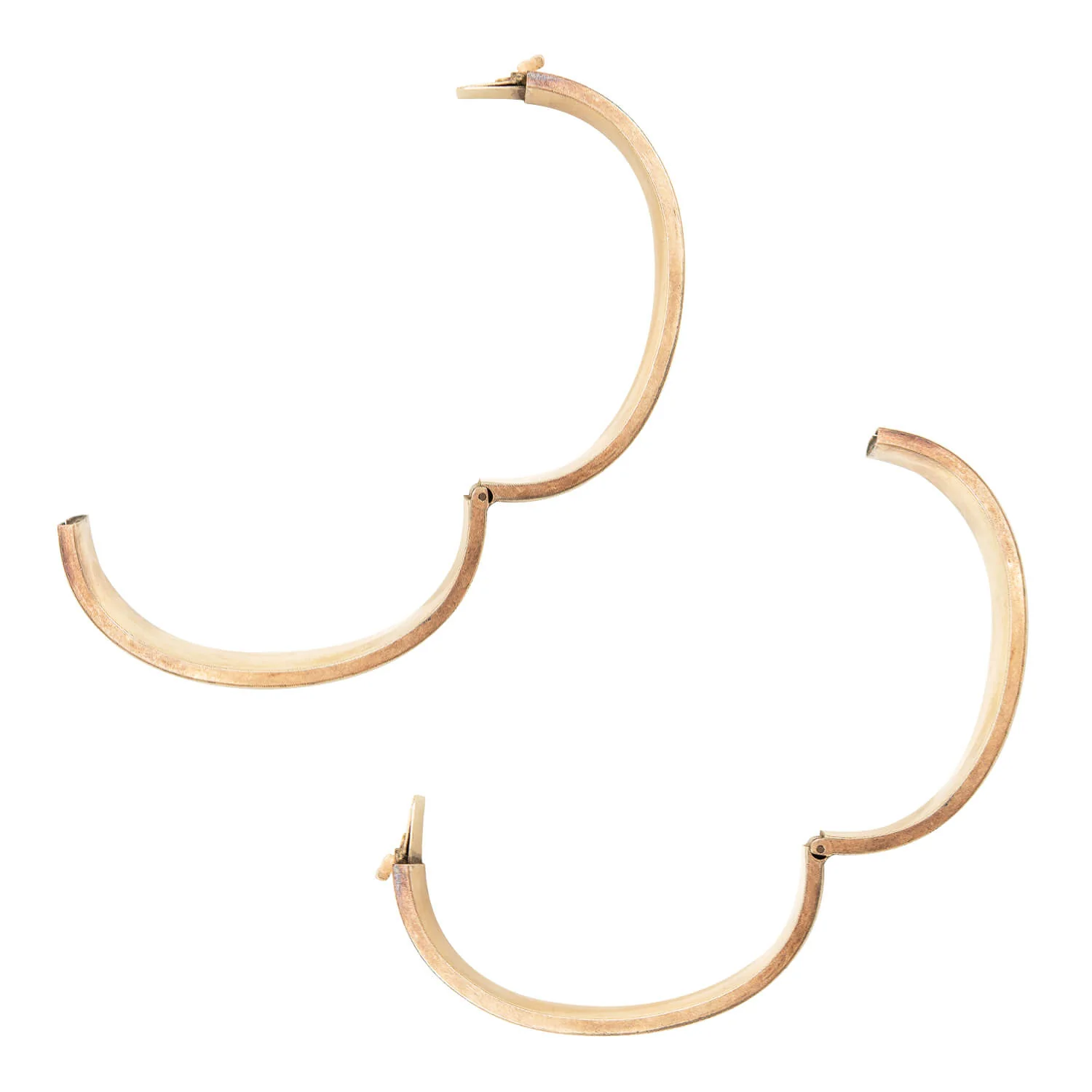 Victorian 14kt Gold Bangle Enamel Tracery "Wedding Bracelet" Set - Image 8