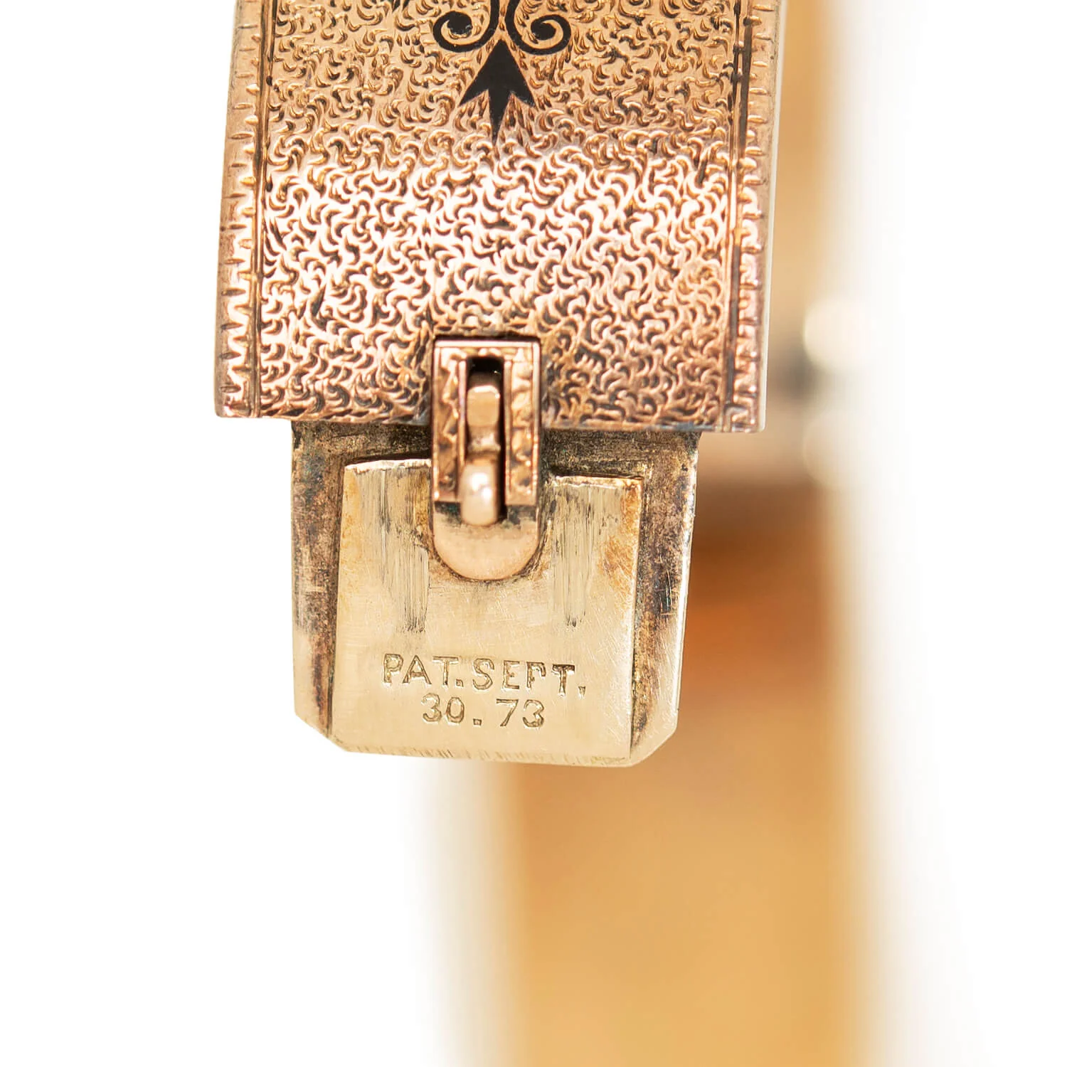 Victorian 14kt Gold Bangle Enamel Tracery "Wedding Bracelet" Set - Image 9