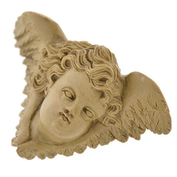 Victorian Hand Carved Lava Angel Pin - Image 3