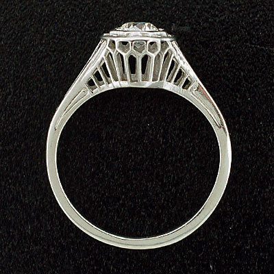 Art Deco 18kt Diamond Engagement Ring .27ct - Image 6