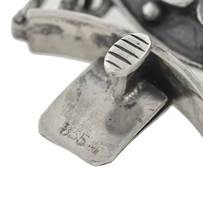 Art Deco Continental Silver Handwrought Link Bracelet - Image 7