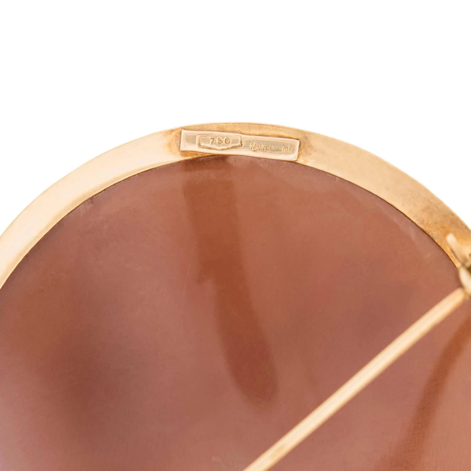 Art Deco Italian 18k Shell Cameo Flower Pin/Pendant - Image 4