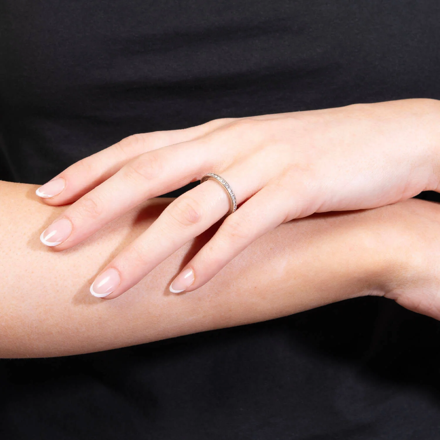 Art Deco Platinum and Diamond Eternity Band 0.75ctw - Image 4