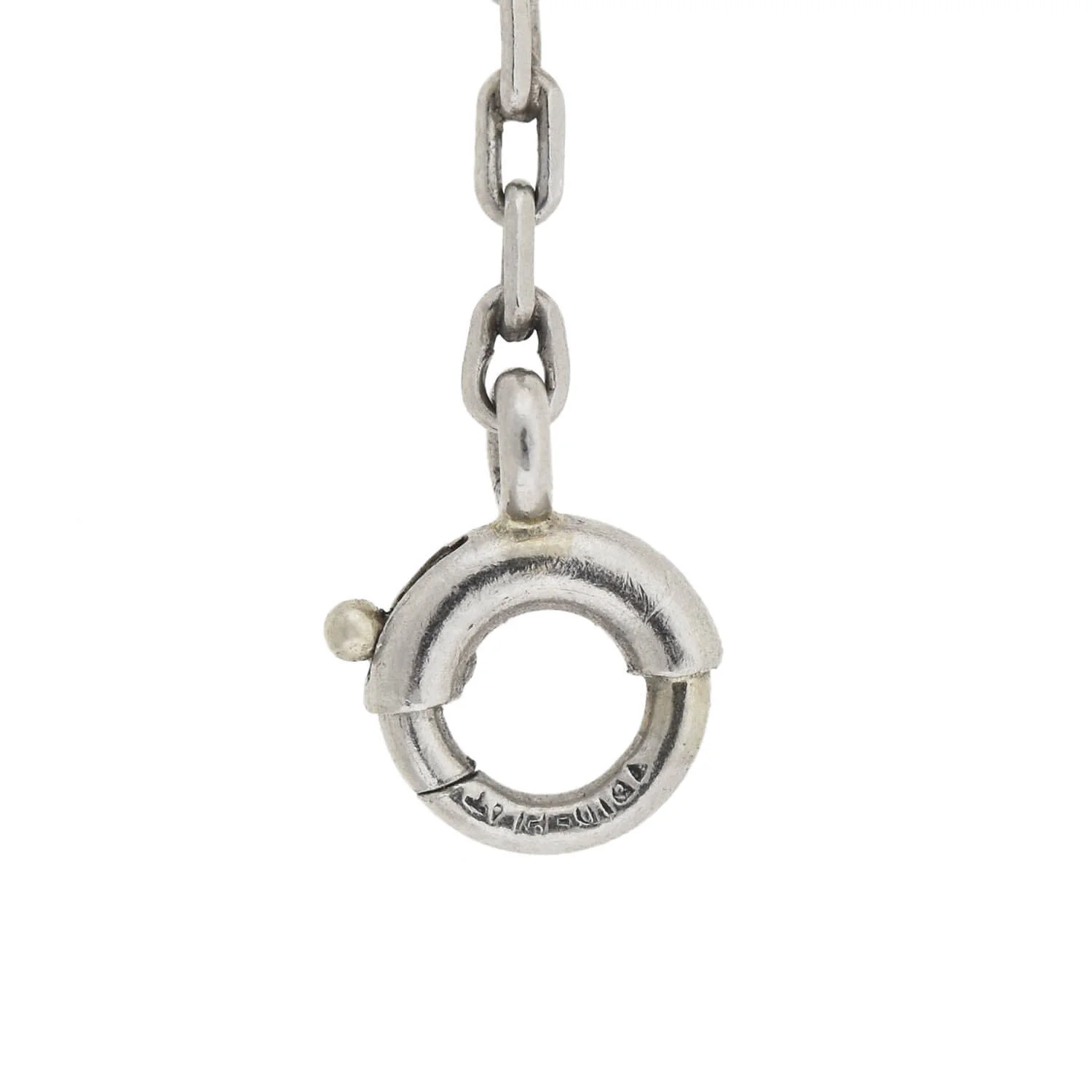 Art Deco Platinum Gemstone + Reverse Carved Crystal Equestrian Charm Bracelet - Image 4