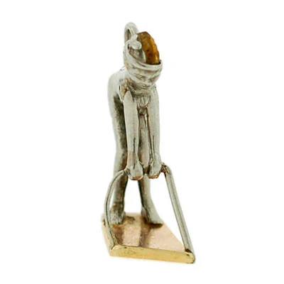 Art Deco Platinum, Gold, Citrine & Garnet Surfer Charm - Image 4