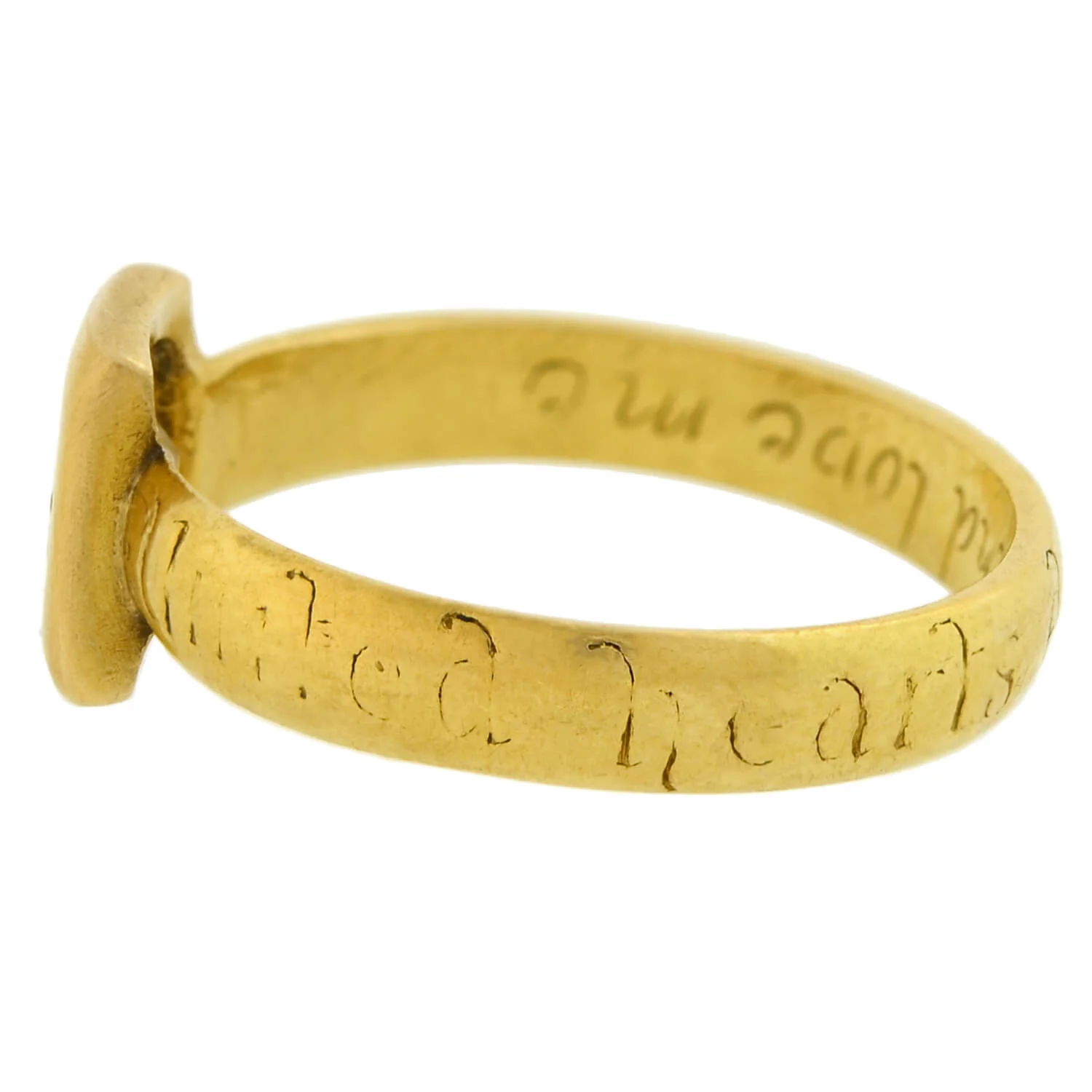 17th Century/Stuart (Ca 1650) 18k Peruzzi Cut Diamond Posy Ring 1ctw - Image 4