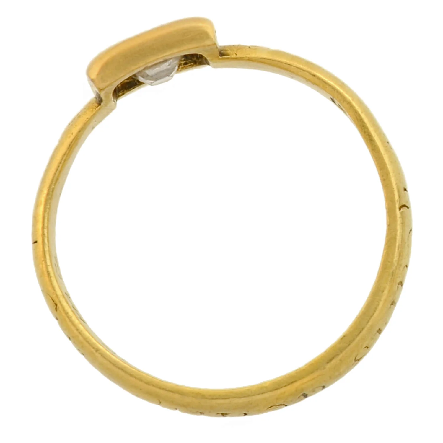 17th Century/Stuart (Ca 1650) 18k Peruzzi Cut Diamond Posy Ring 1ctw - Image 5