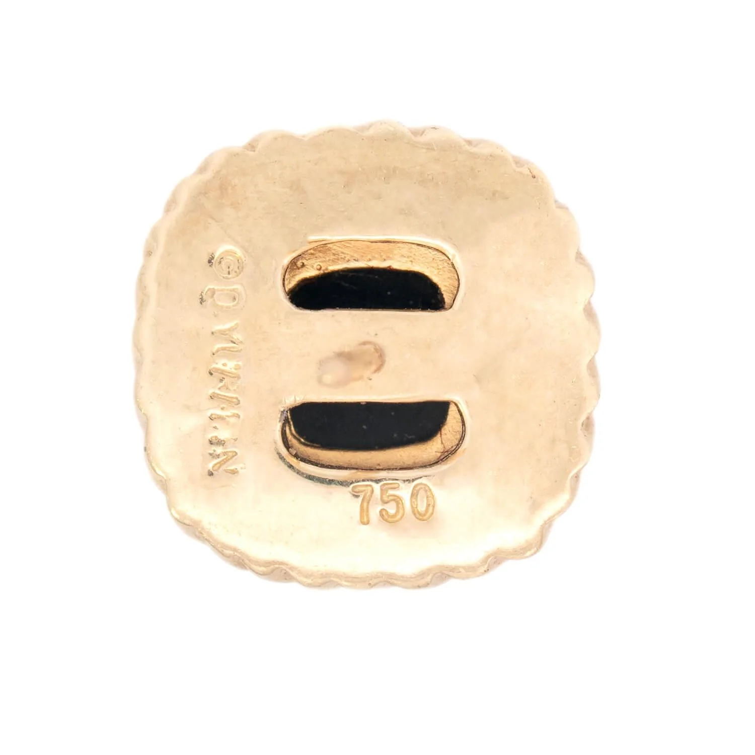 DAVID YURMAN Estate 18k Onyx Stud Earrings - Image 4