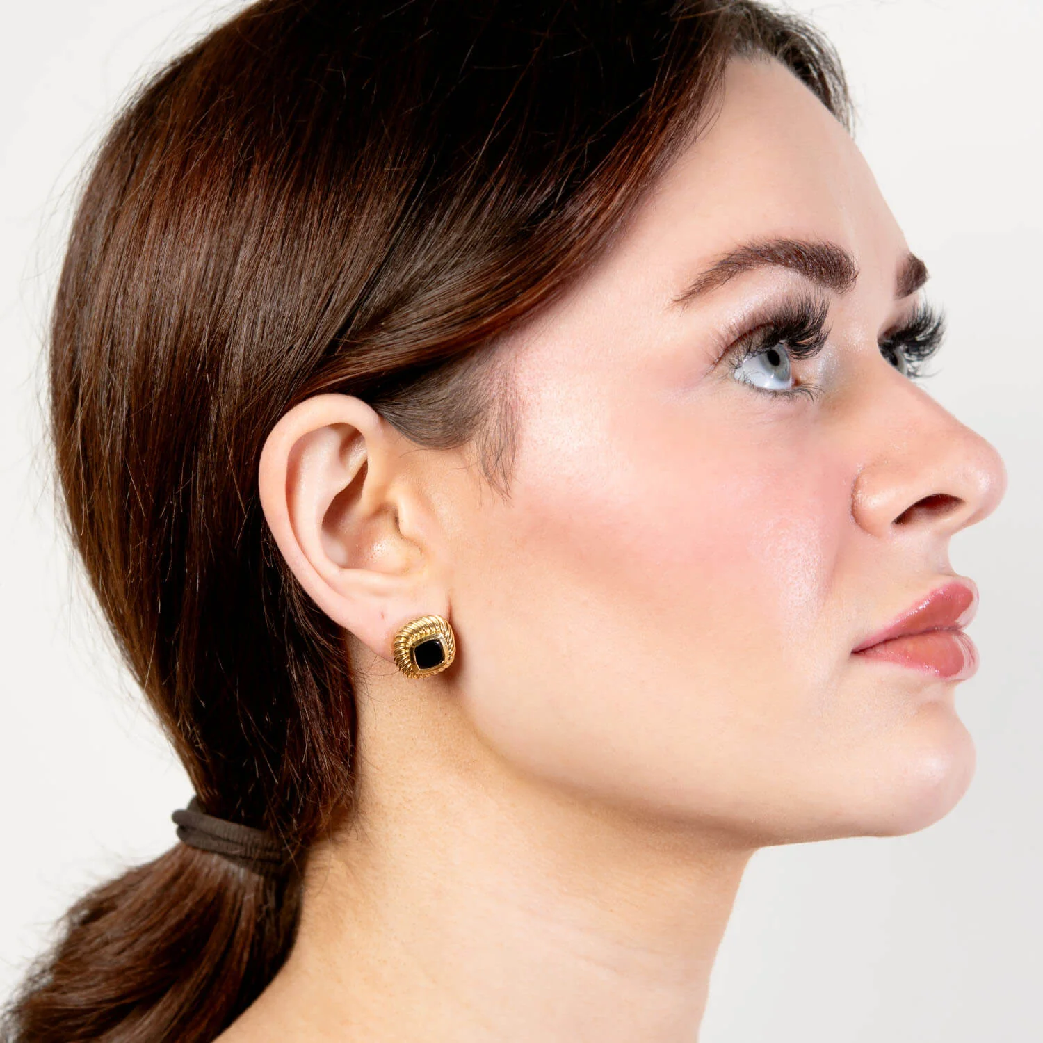 DAVID YURMAN Estate 18k Onyx Stud Earrings - Image 5