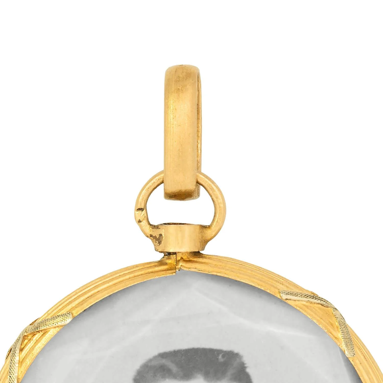 Edwardian 18k French Locket Double Sided Beveled Glass Locket - Image 4