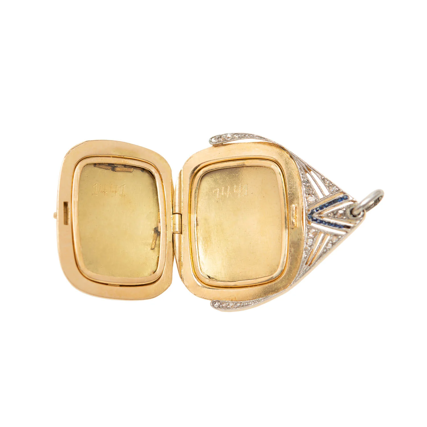 Edwardian 18k & Platinum Enamel & Diamond Lady Locket - Image 4