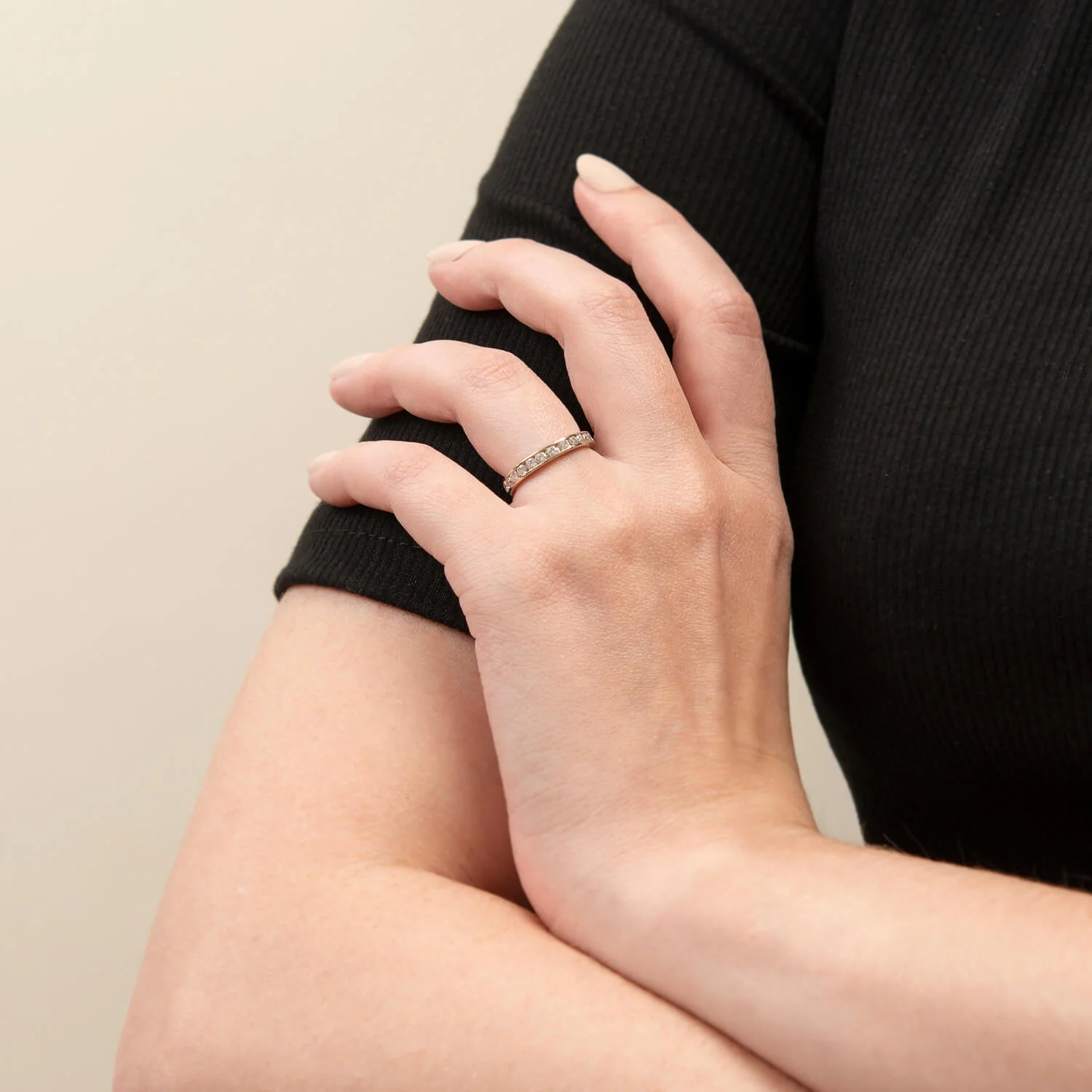 Estate 14k Brilliant Cut Diamond Eternity Band 1.00ctw - Image 5