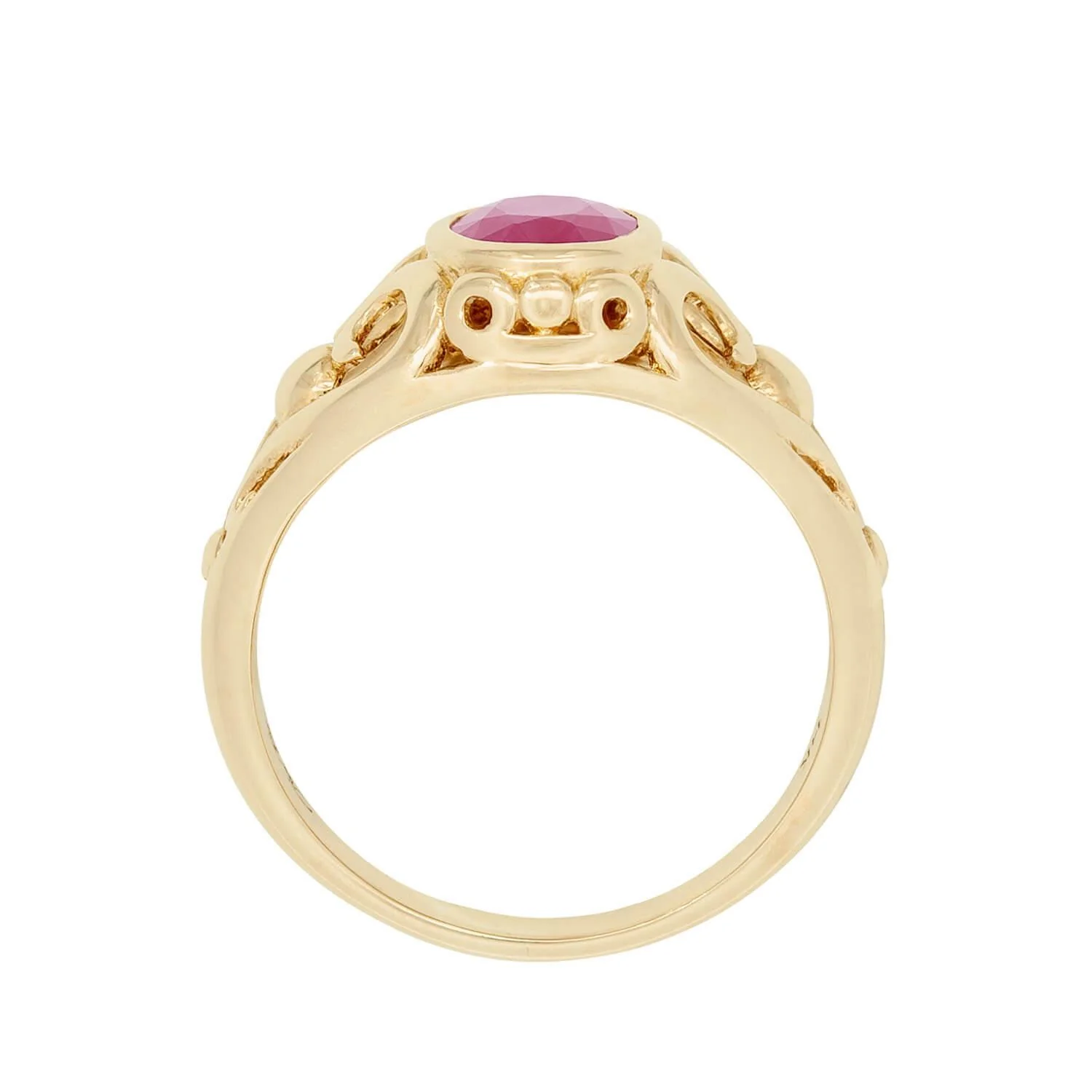 Estate 14k Ruby Art Nouveau Style Ring - Image 4