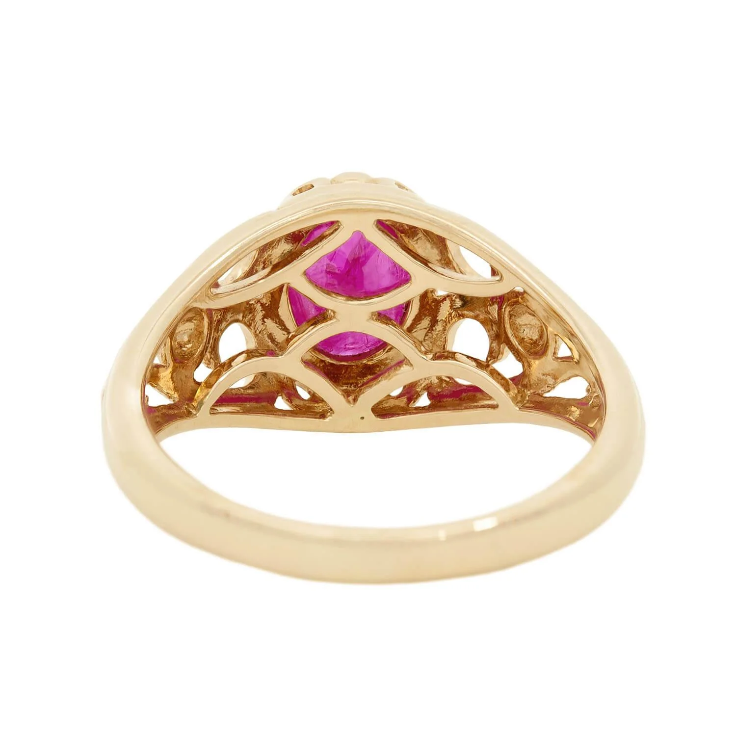 Estate 14k Ruby Art Nouveau Style Ring - Image 5