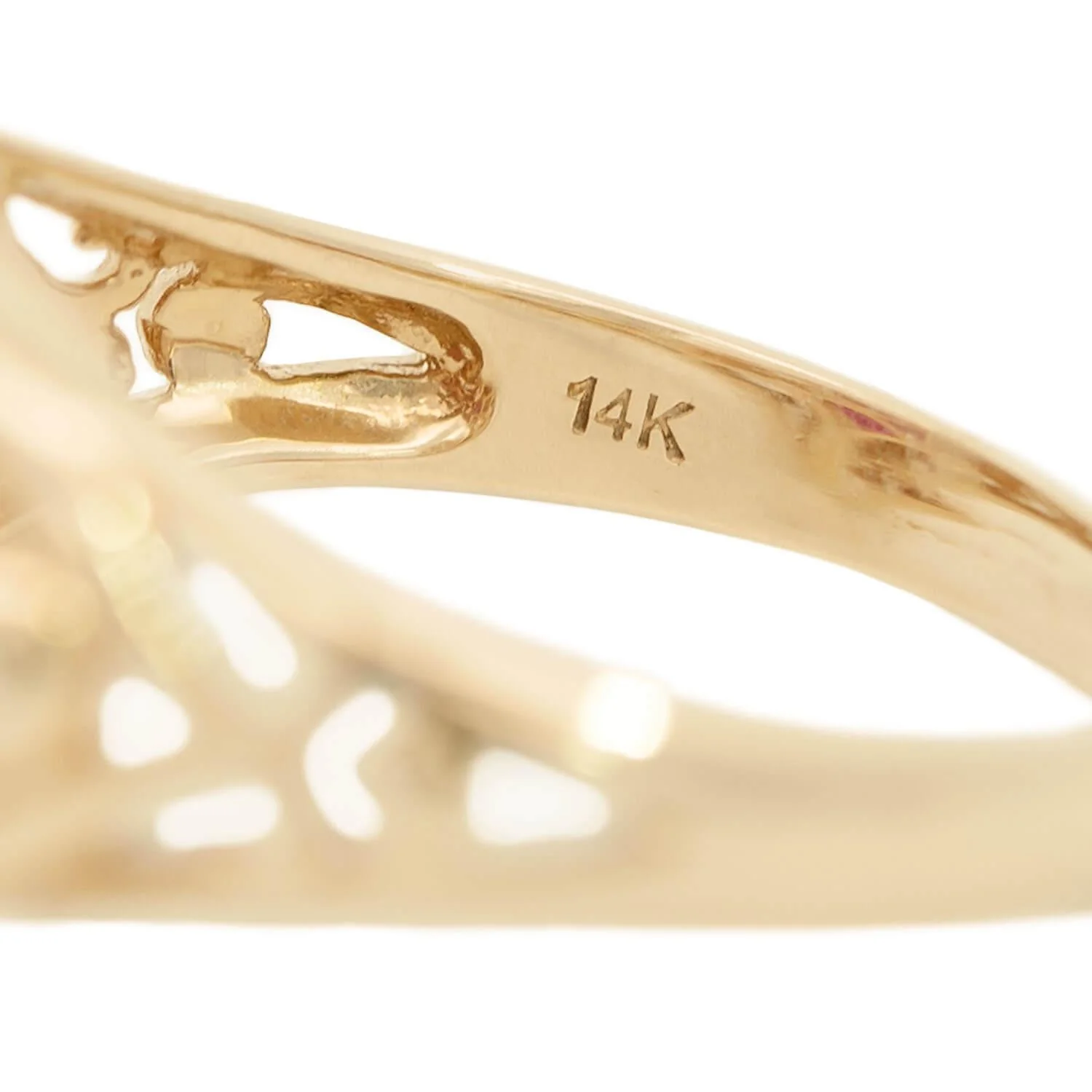 Estate 14k Ruby Art Nouveau Style Ring - Image 6