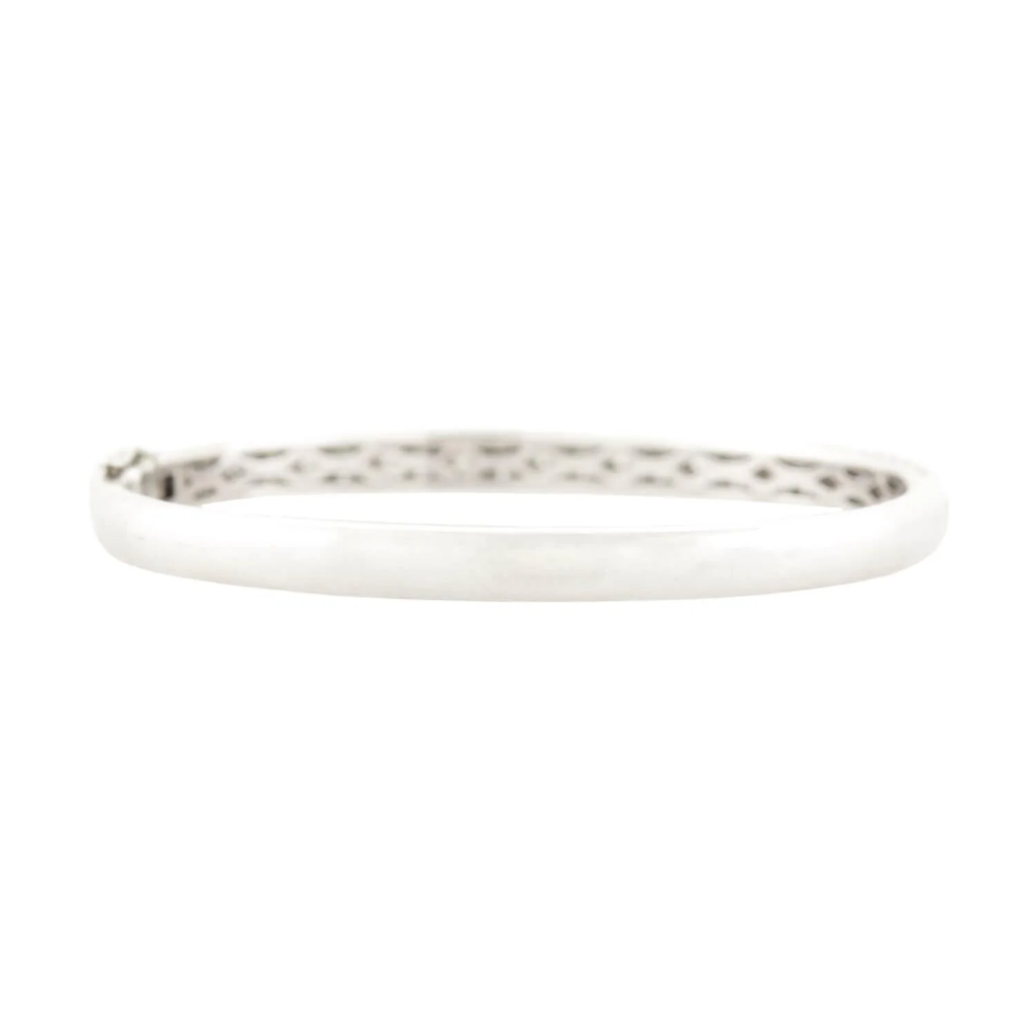 Estate Platinum Pave Diamond Bangle - Image 5