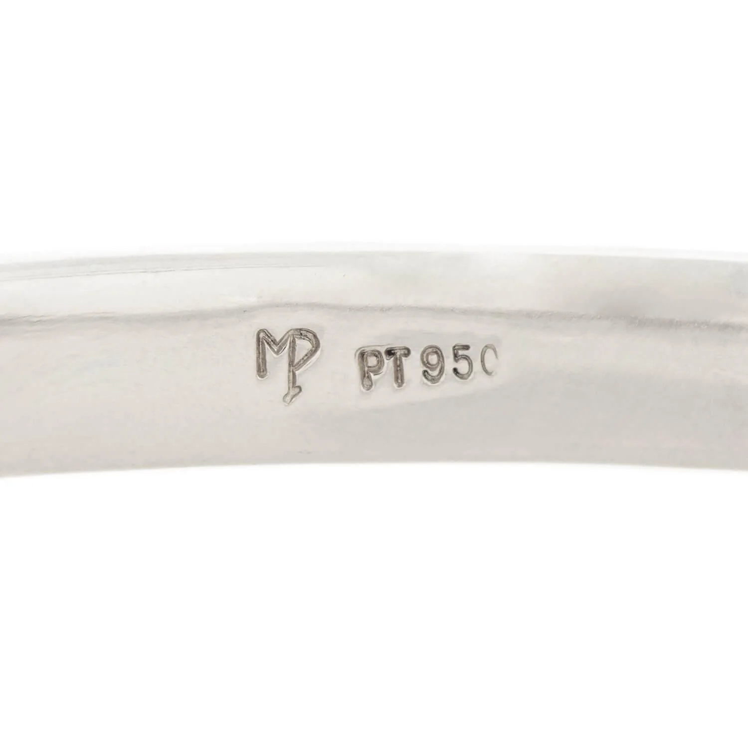 Estate Platinum Pave Diamond Bangle - Image 7