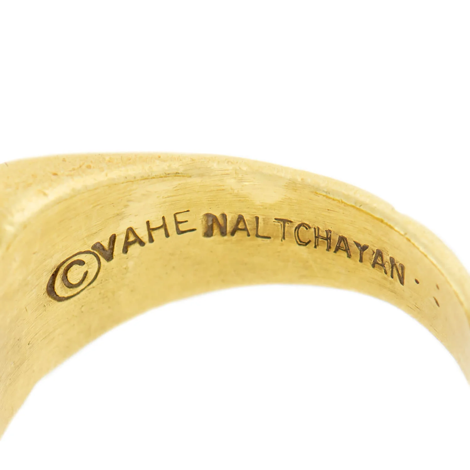 Estate VAHE NALTCHAYAN 18k Carved Onyx Intaglio Ring - Image 7