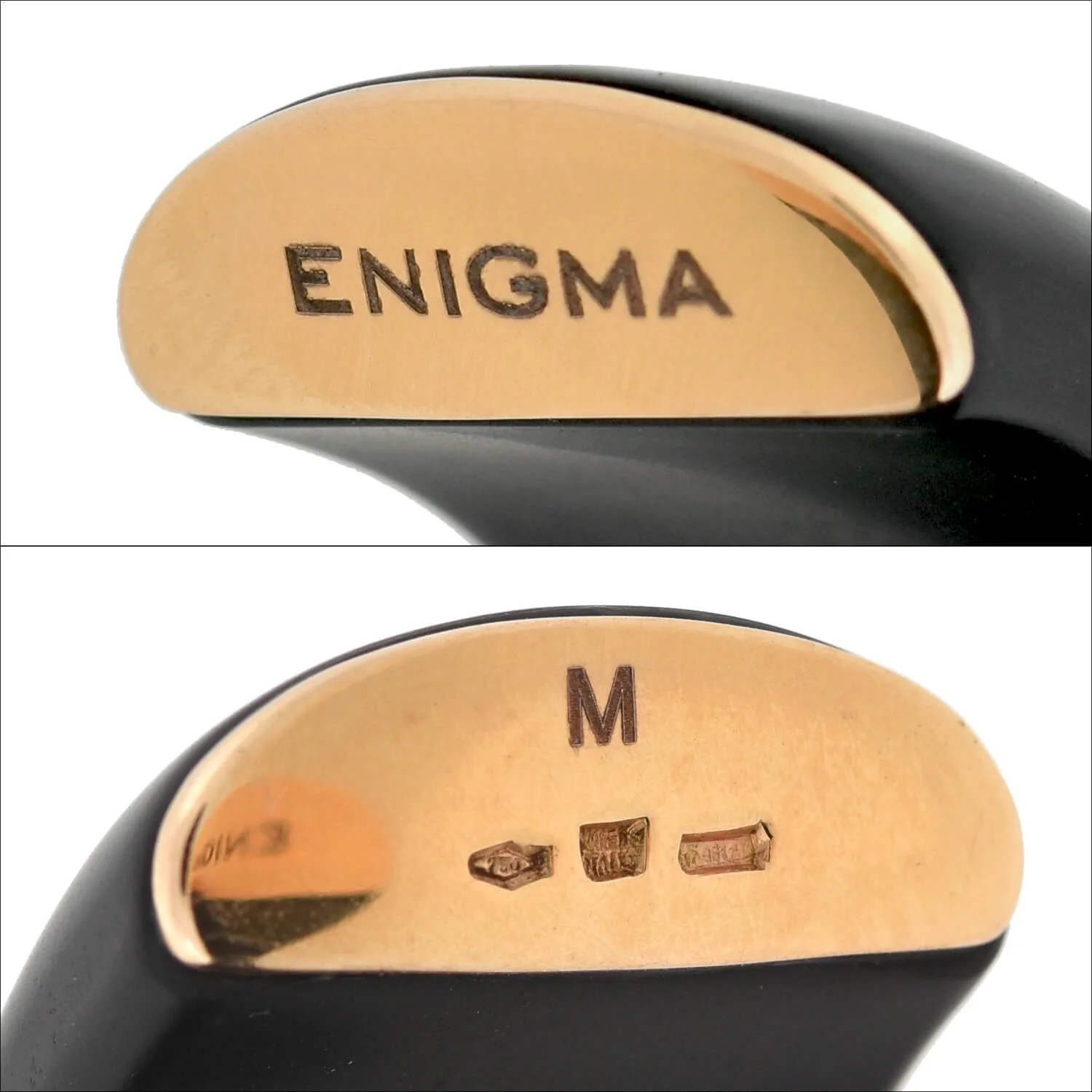 G. BVLGARI Vintage 18kt Rose Gold + Jet "Enigma" Diamond Lips Cuff Bracelet - Image 6