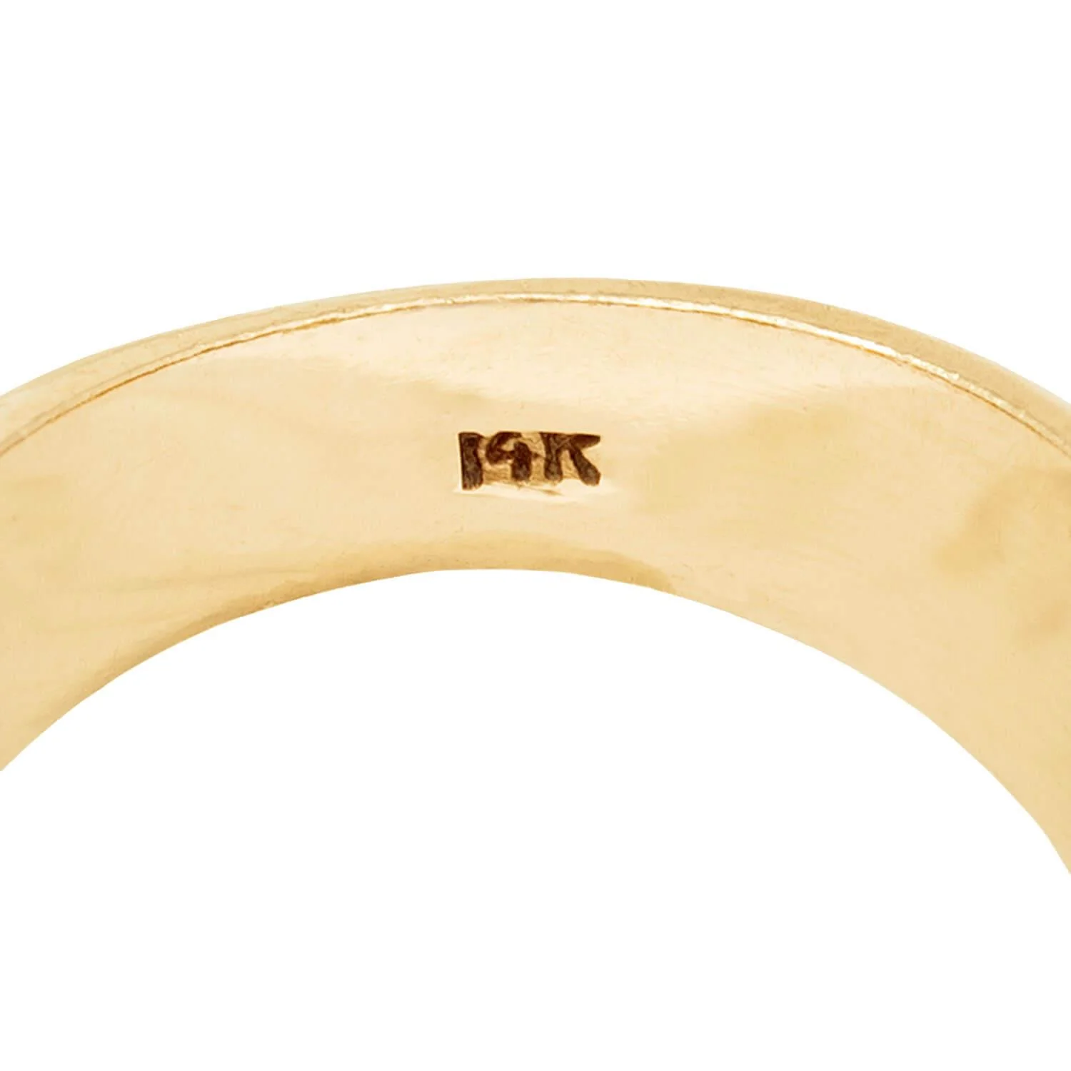 HAGGAI Vintage 14k Turquoise, Diamond, and Enamel Ring - Image 6