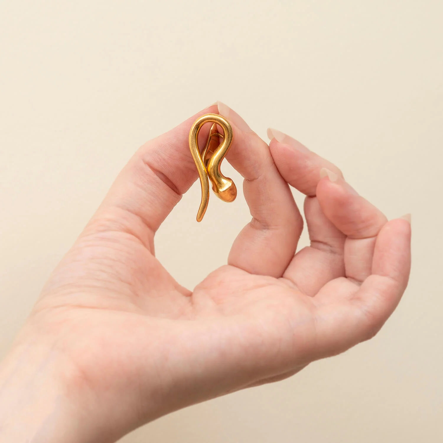 LALAOUNIS Estate 18k Gold Abstract Snake Earrings - Image 5