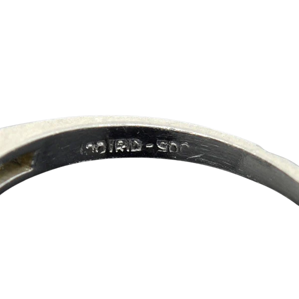 Late Art Deco Platinum Diamond Engagement Ring 0.51ctw - Image 7