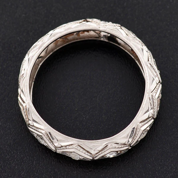 Late Art Deco Platinum & Diamond Eternity Band 0.45ct - Image 4