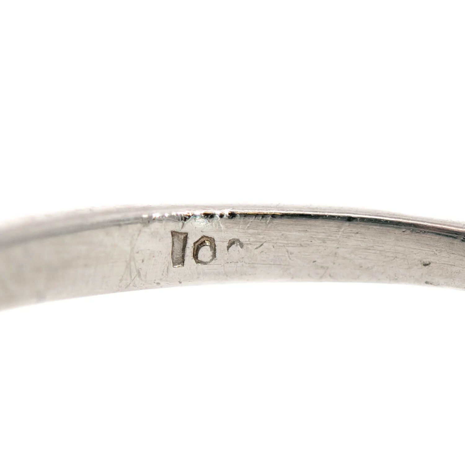 Retro Platinum Marquise Diamond Engagement Ring 1.00ct - Image 6