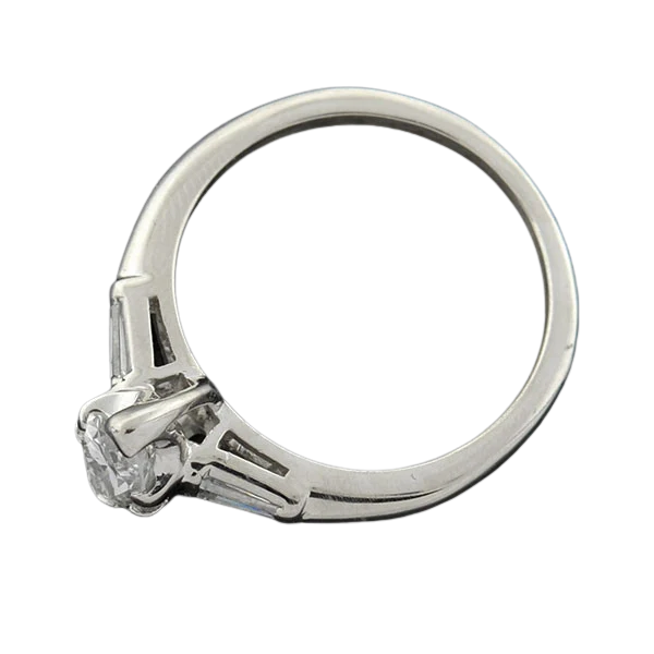 Retro Platinum Marquise Diamond Ring 0.84ct - Image 4