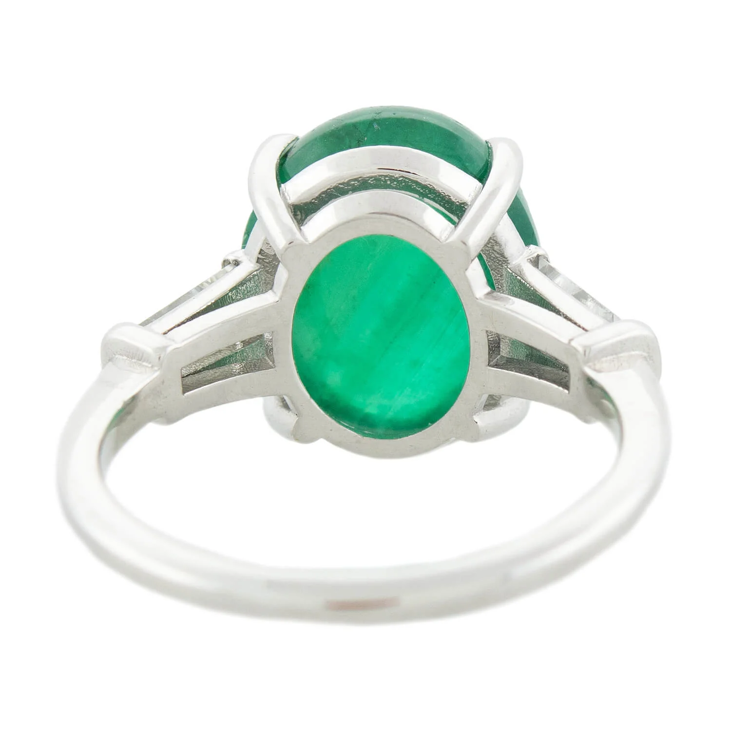 Retro Platinum Natural Emerald & Diamond Ring 6.63ct - Image 5