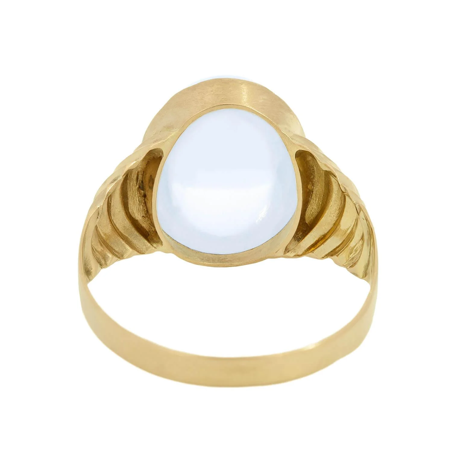 Retro Swedish 18k Moonstone Statement Ring - Image 5