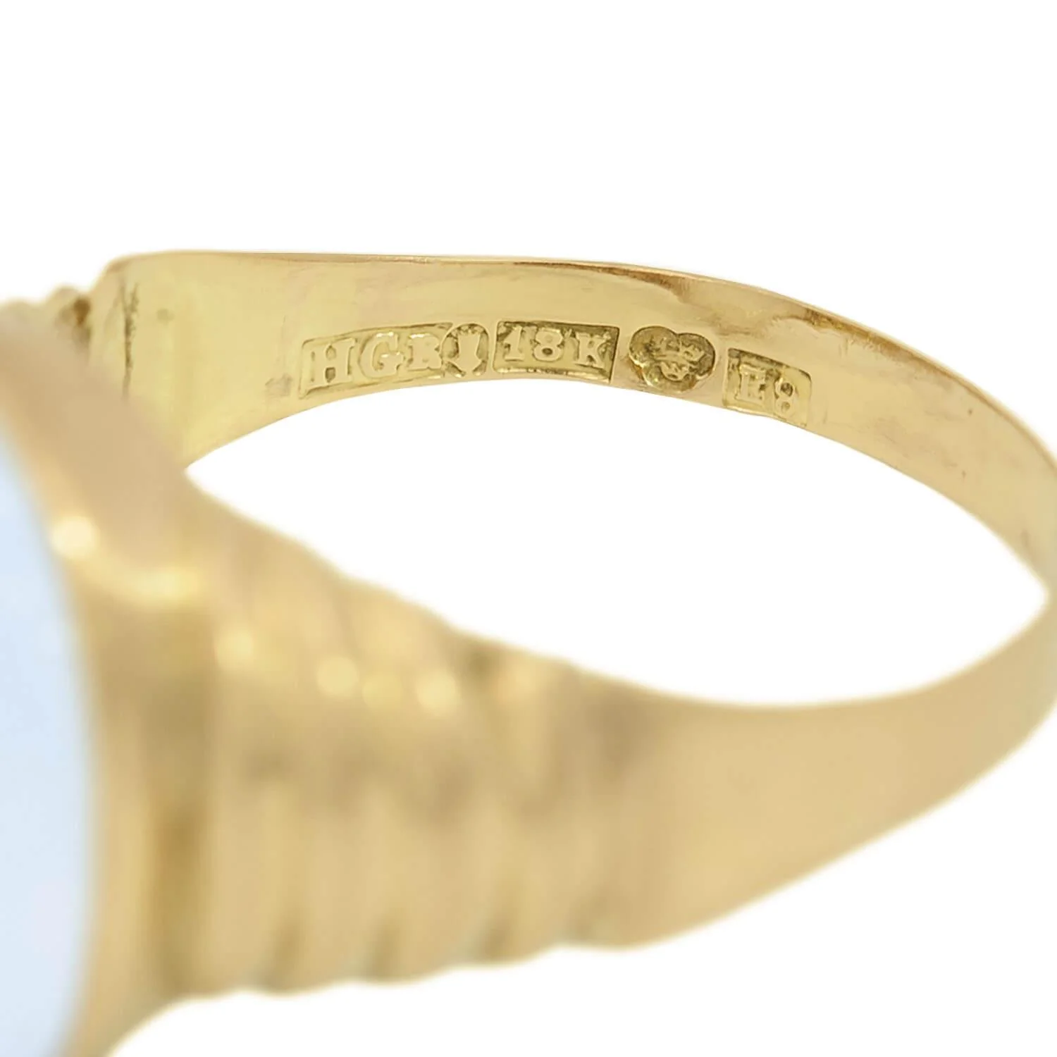 Retro Swedish 18k Moonstone Statement Ring - Image 6