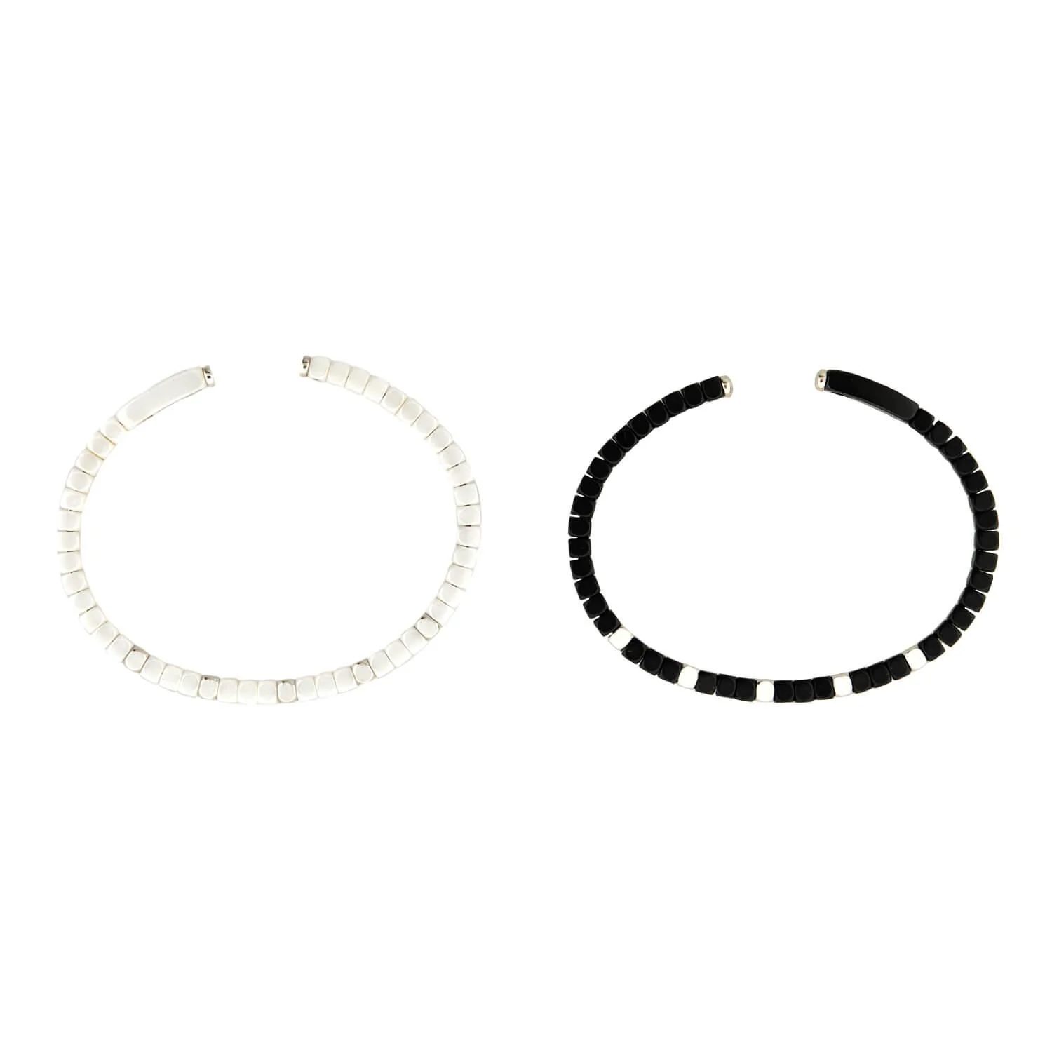 ROBERT DEMEGLIO 18k White Gold Diamond and Ceramic Two Bracelet Set - Image 5