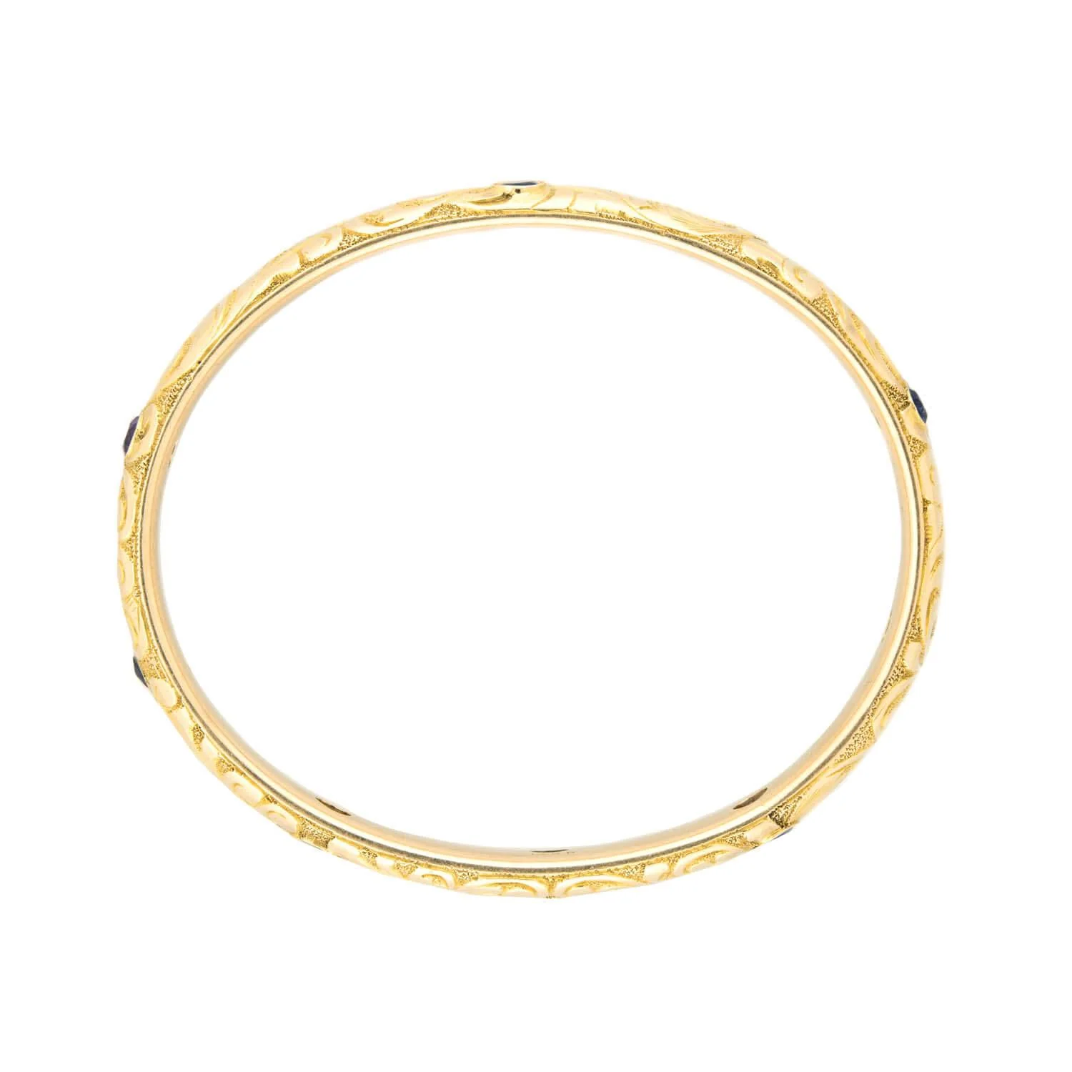 Victorian 14k Amethyst Carved Scrolling Motif Bracelet - Image 5