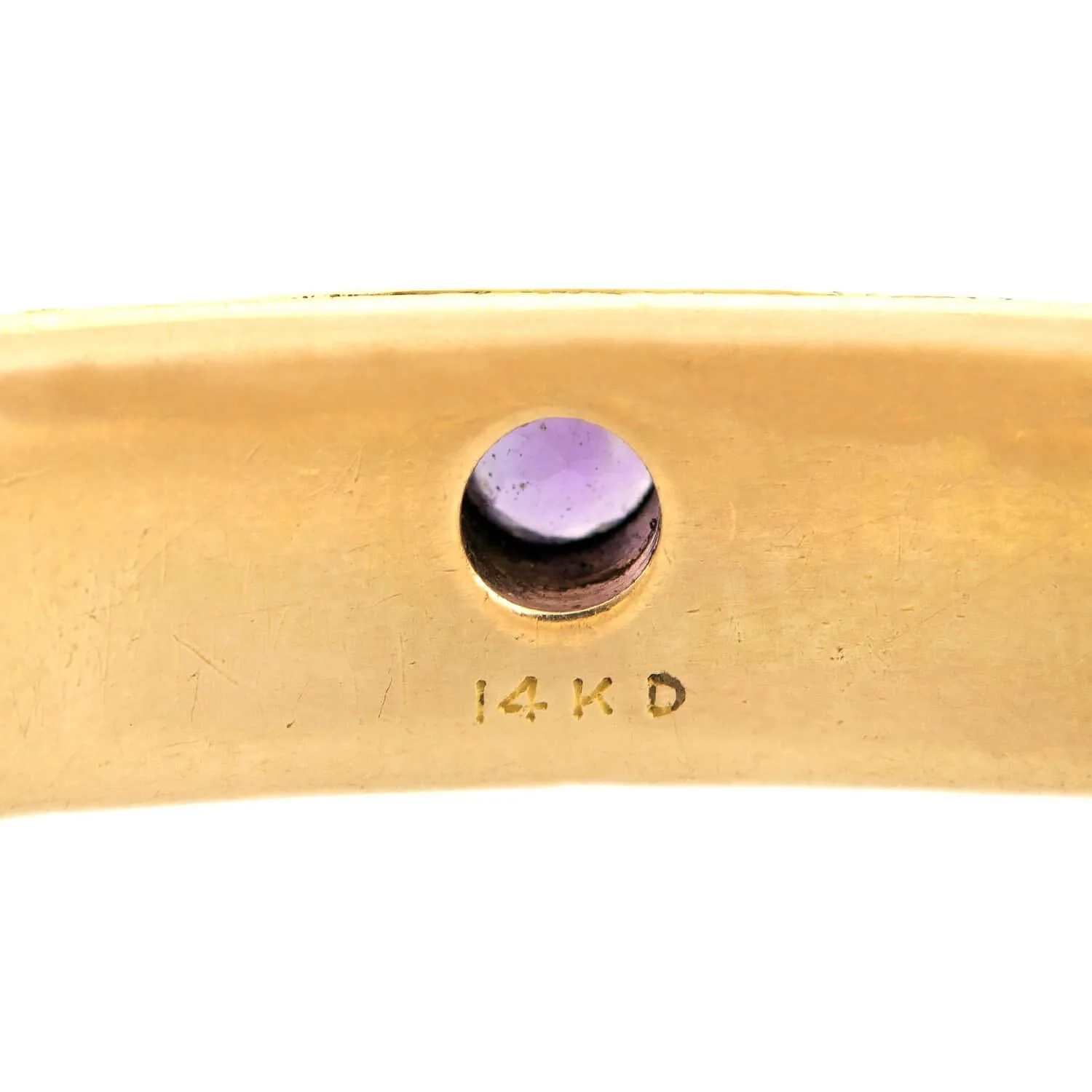 Victorian 14k Amethyst Carved Scrolling Motif Bracelet - Image 6