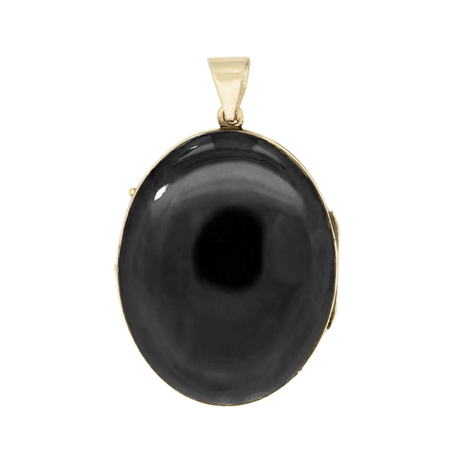 Victorian 14k Black Enamel Pendant Locket - Image 5