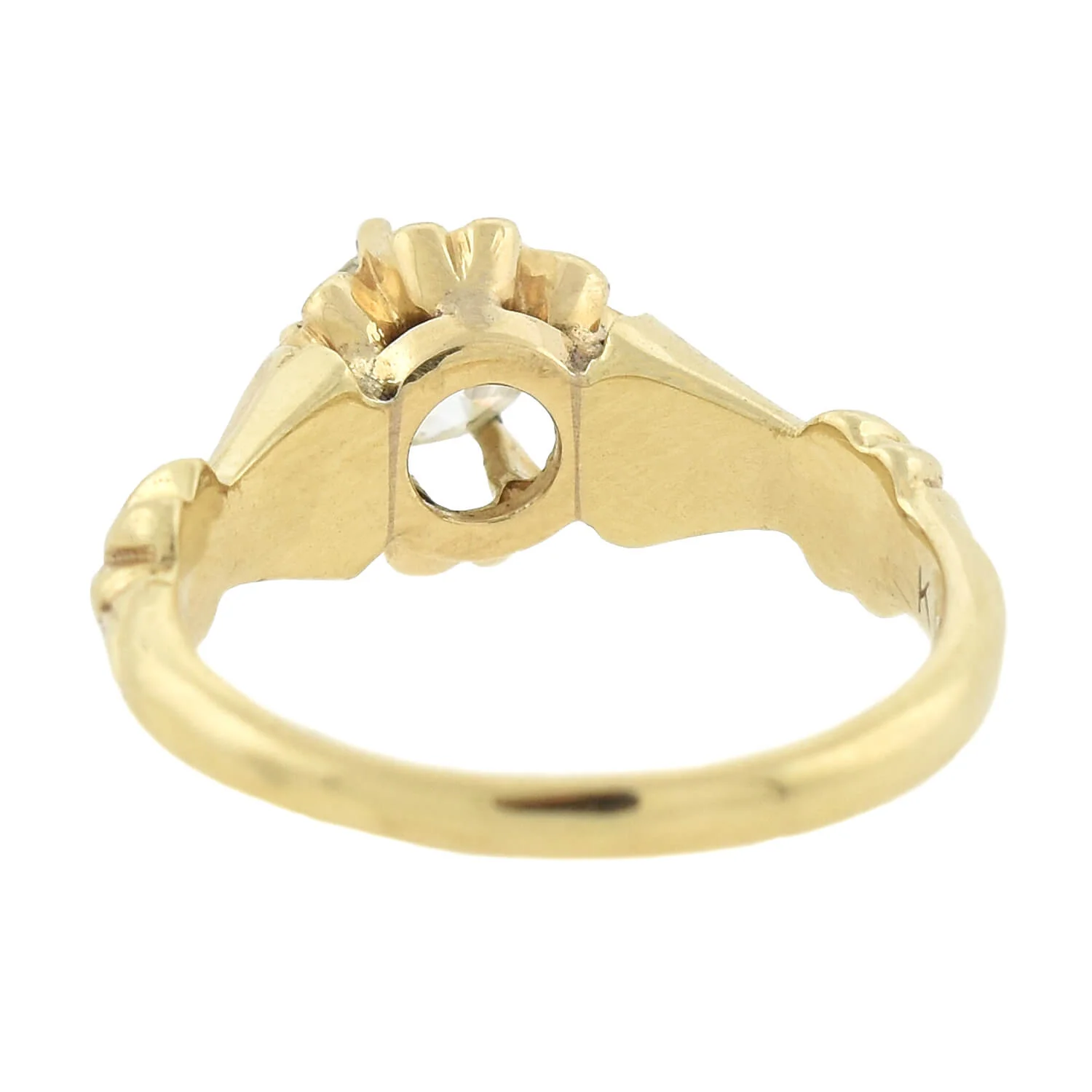 Victorian 14k + Diamond Engagement Ring 0.65ctw - Image 5