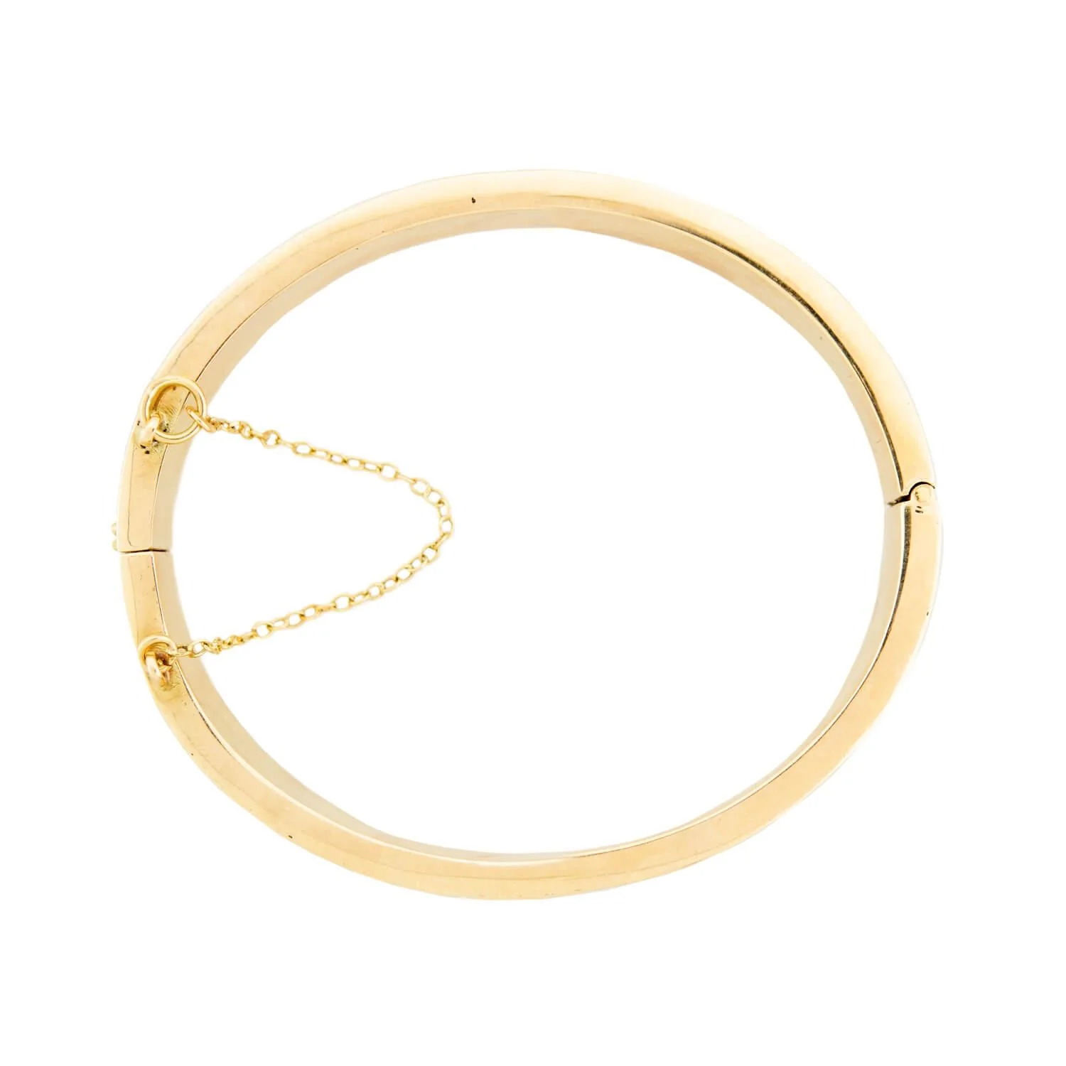 Victorian 14k Enameled Hinged Bangle - Image 3